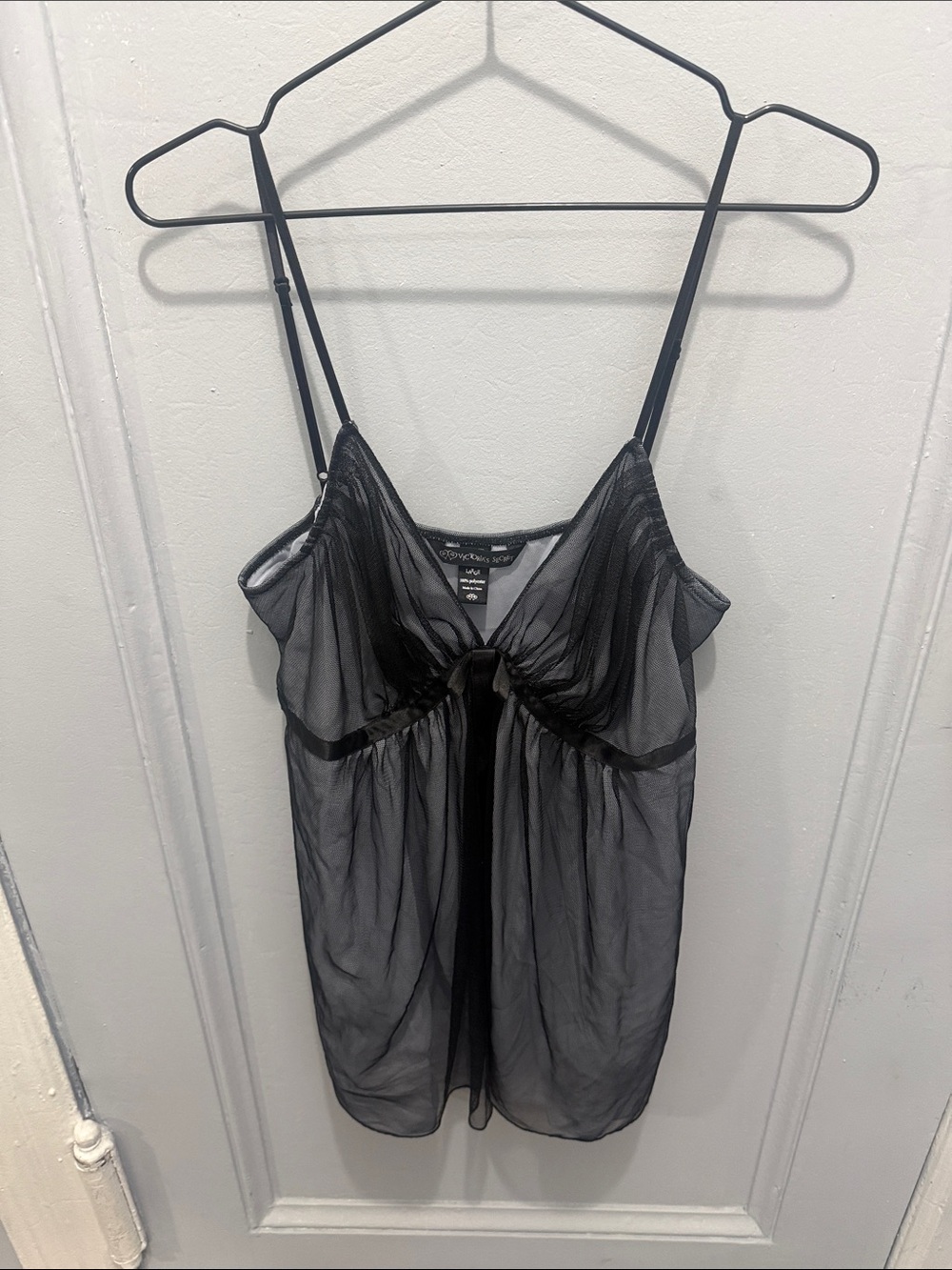 Sheer Black Babydoll Lingerie Slip